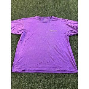Champion Authentic Purple Shirt XL 50/50 Crew Neck